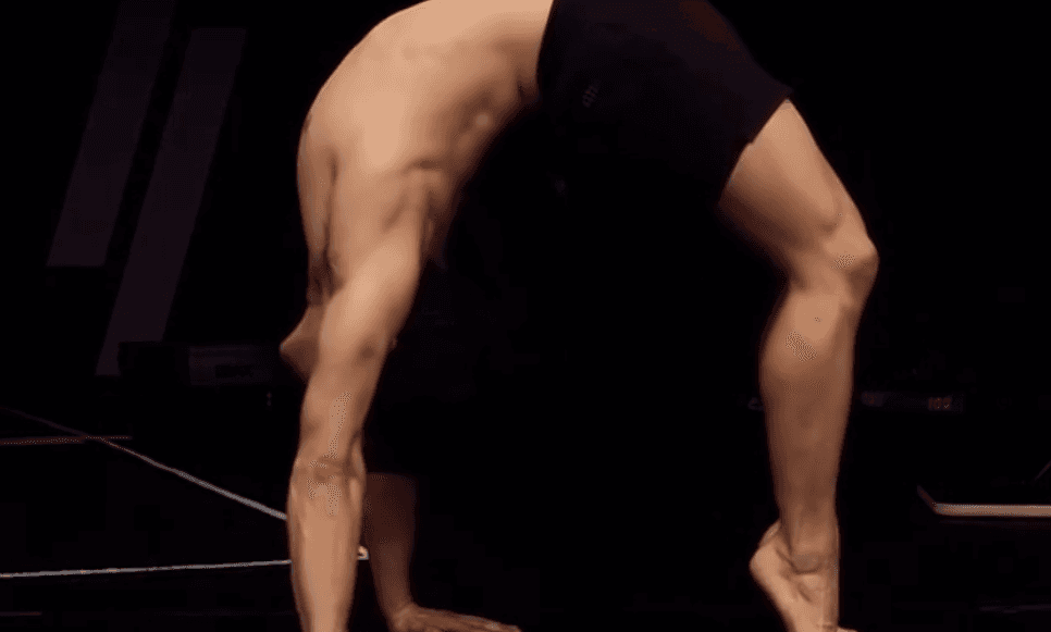 A deep backbend, from the app's exercise library